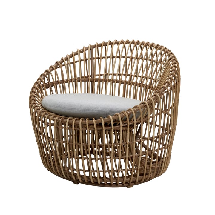 Nest Round loungestol - Cane-Line Natté light grey, rotting - Cane-line