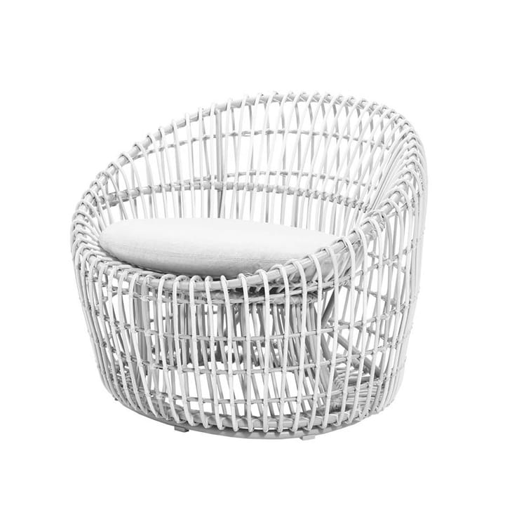 Nest Round loungestol - Cane-Line Natté white, vit rotting - Cane-line