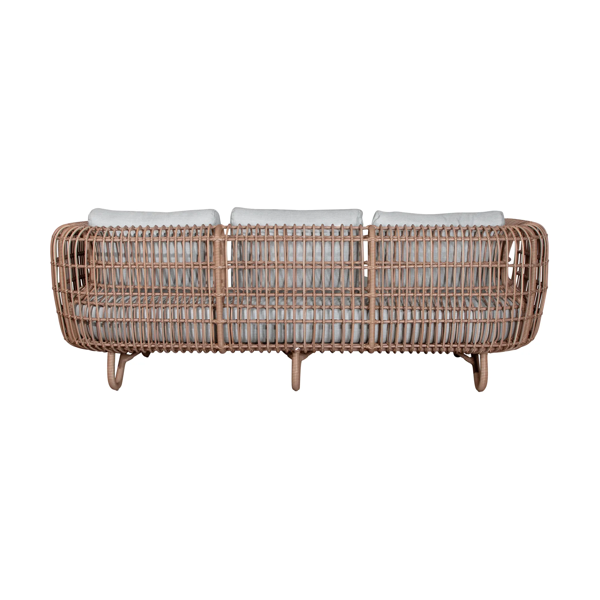 Nest sofa 3-personers weave, Natural, Cane-Line Natté light grey Cane-line