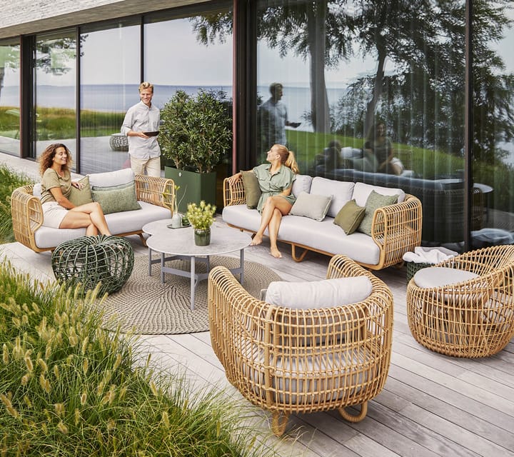 Nest sofa 3-personers weave, Natural, Cane-Line Natté light grey Cane-line