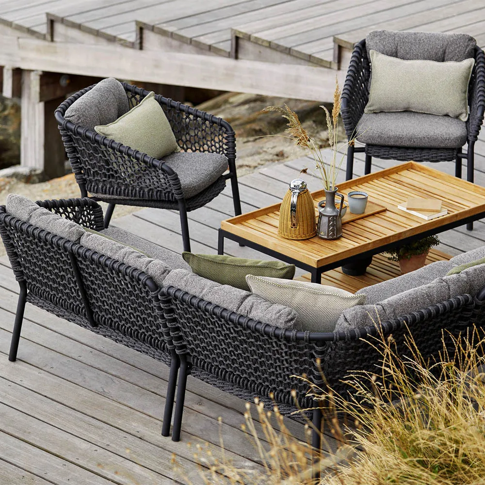 Ocean modulsofa, Dark grey, enkel Cane-line