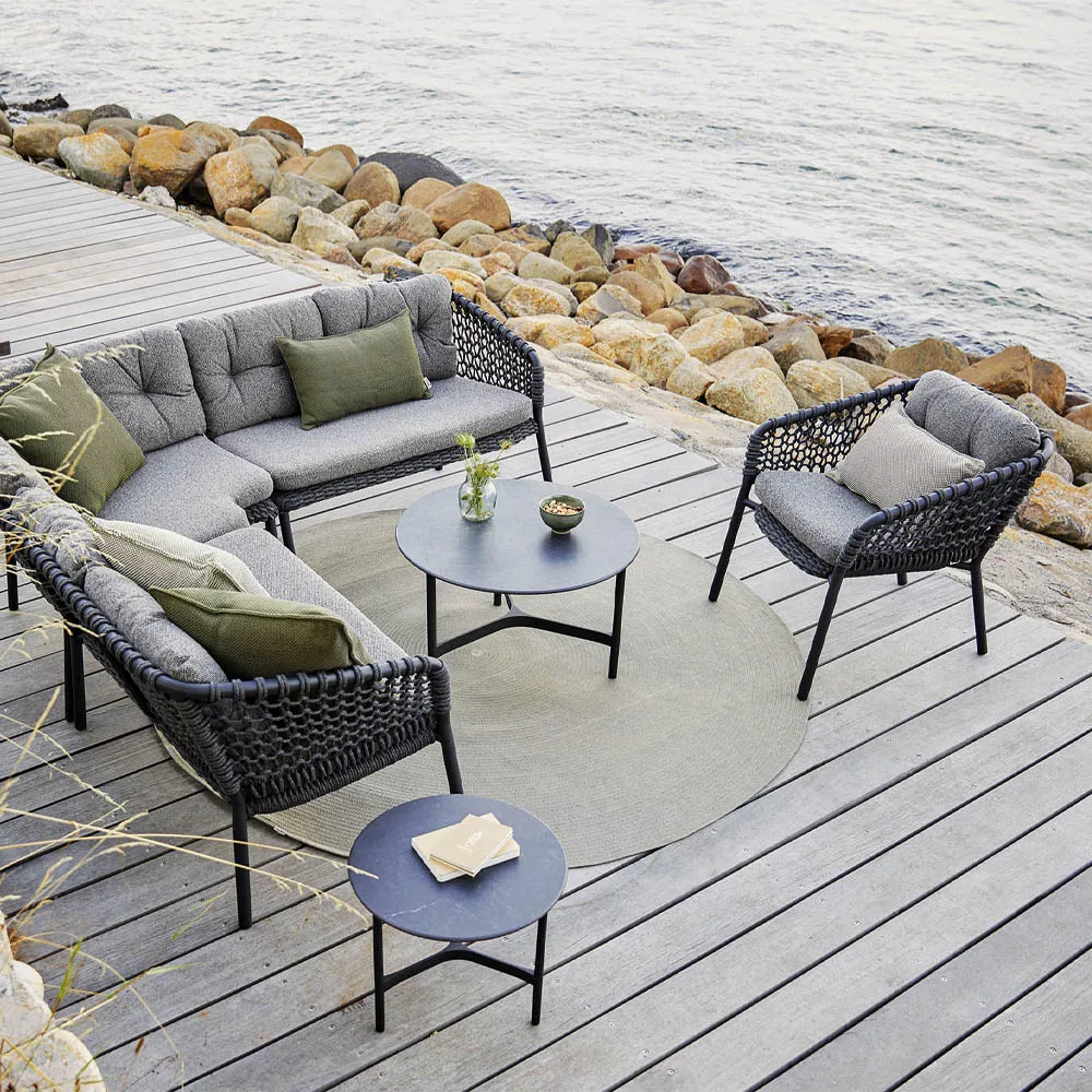 Ocean modulsofa, Dark grey, enkel Cane-line