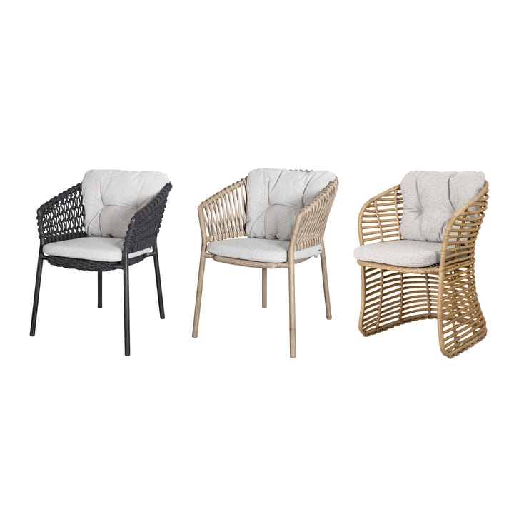 Ocean/Basket/Moments hyndesæt til stol, Wove light brown Cane-line