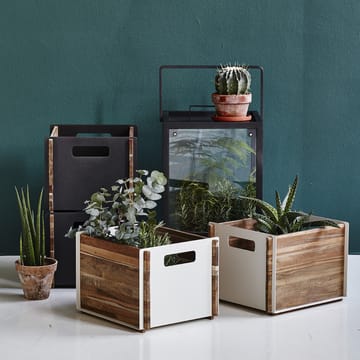 Opbevaringsboks - Lava grey, teak - Cane-line