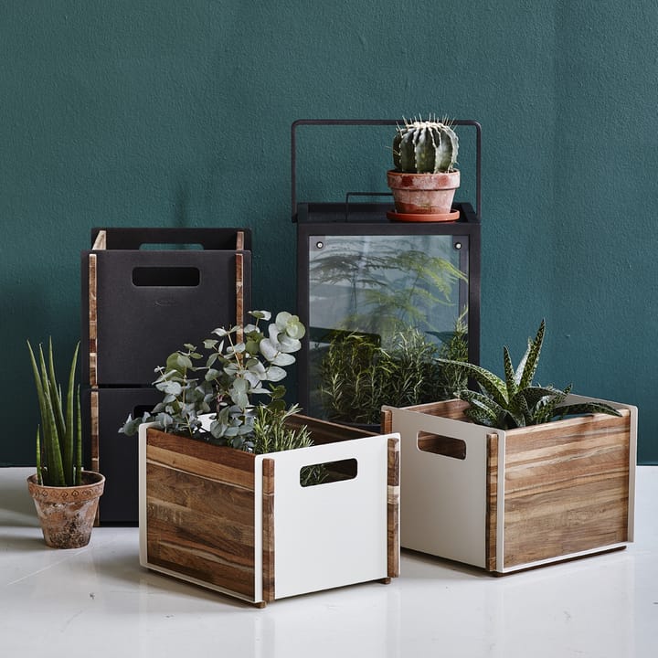 Opbevaringsboks, Lava grey, teak Cane-line