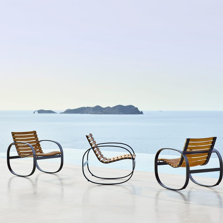 Parc gyngestol, Lava grey, teak Cane-line