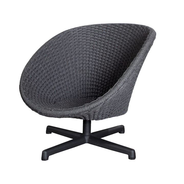 Peacock dreje loungestol - Dark grey, aluminiumben - Cane-line