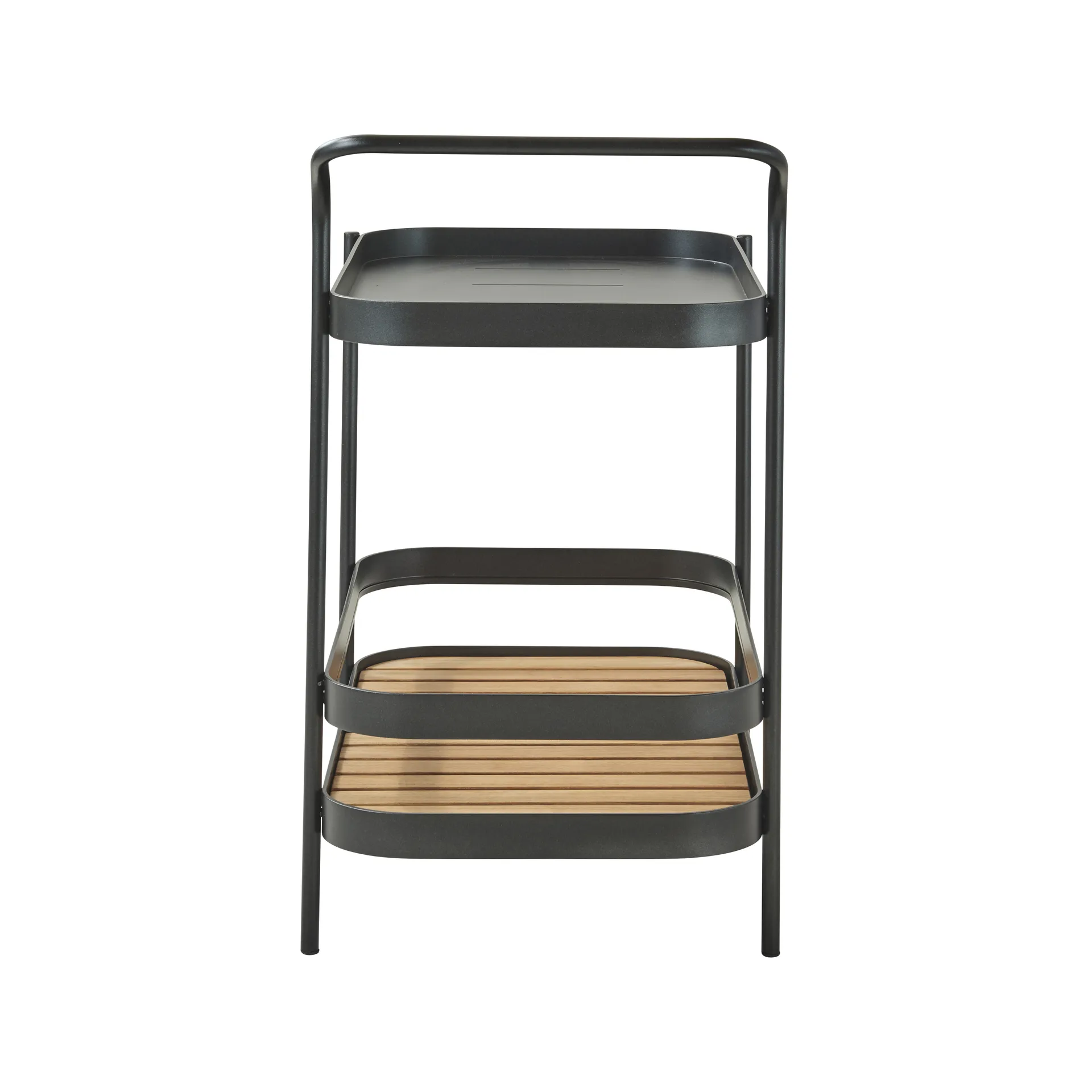 Roll serveringsvogn, Lava grey, inkl. teakbordplade Cane-line