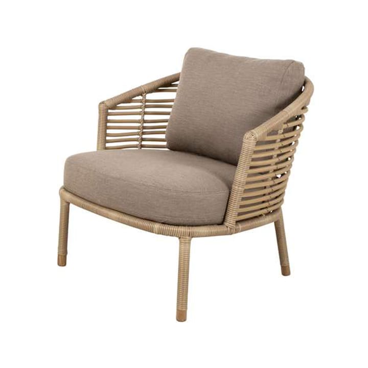 Sense Loungestol - Cane-Line Natté taupe, natural, inkl taupe hynder - Cane-line