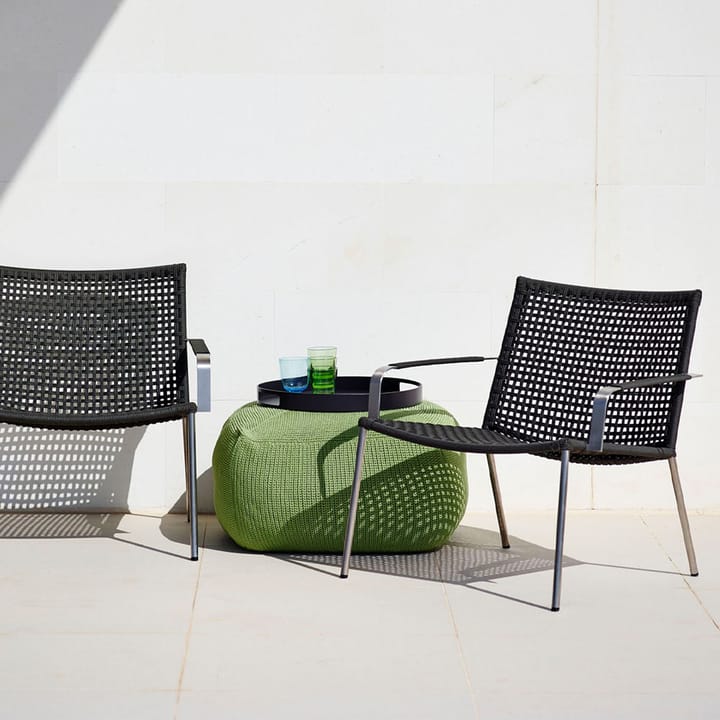 Straw loungestol, Anthracite Cane-line