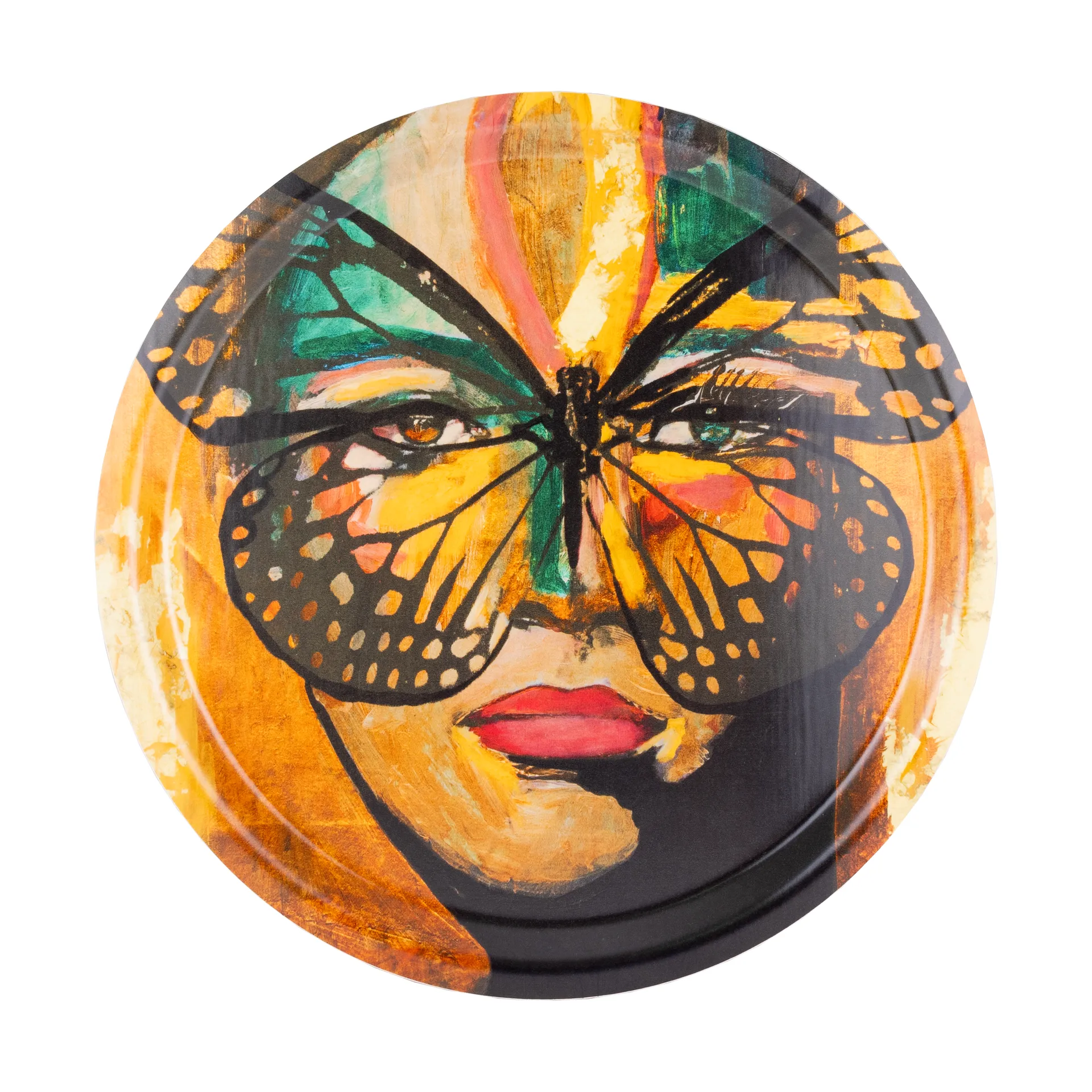 Golden Butterfly bakke Ø31 cm, Orange-black Carolina Gynning