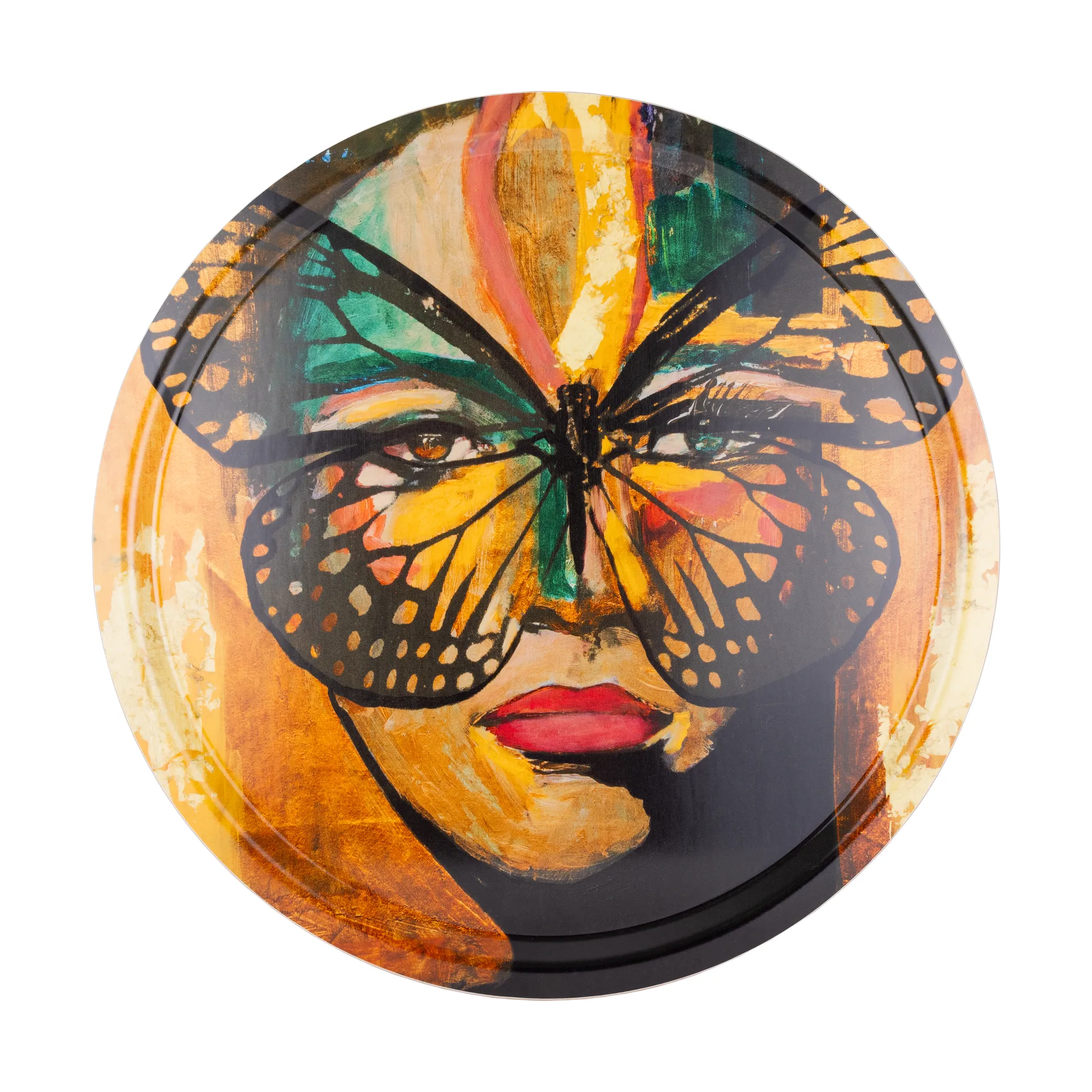 Golden Butterfly bakke Ø46 cm, Orange-black Carolina Gynning