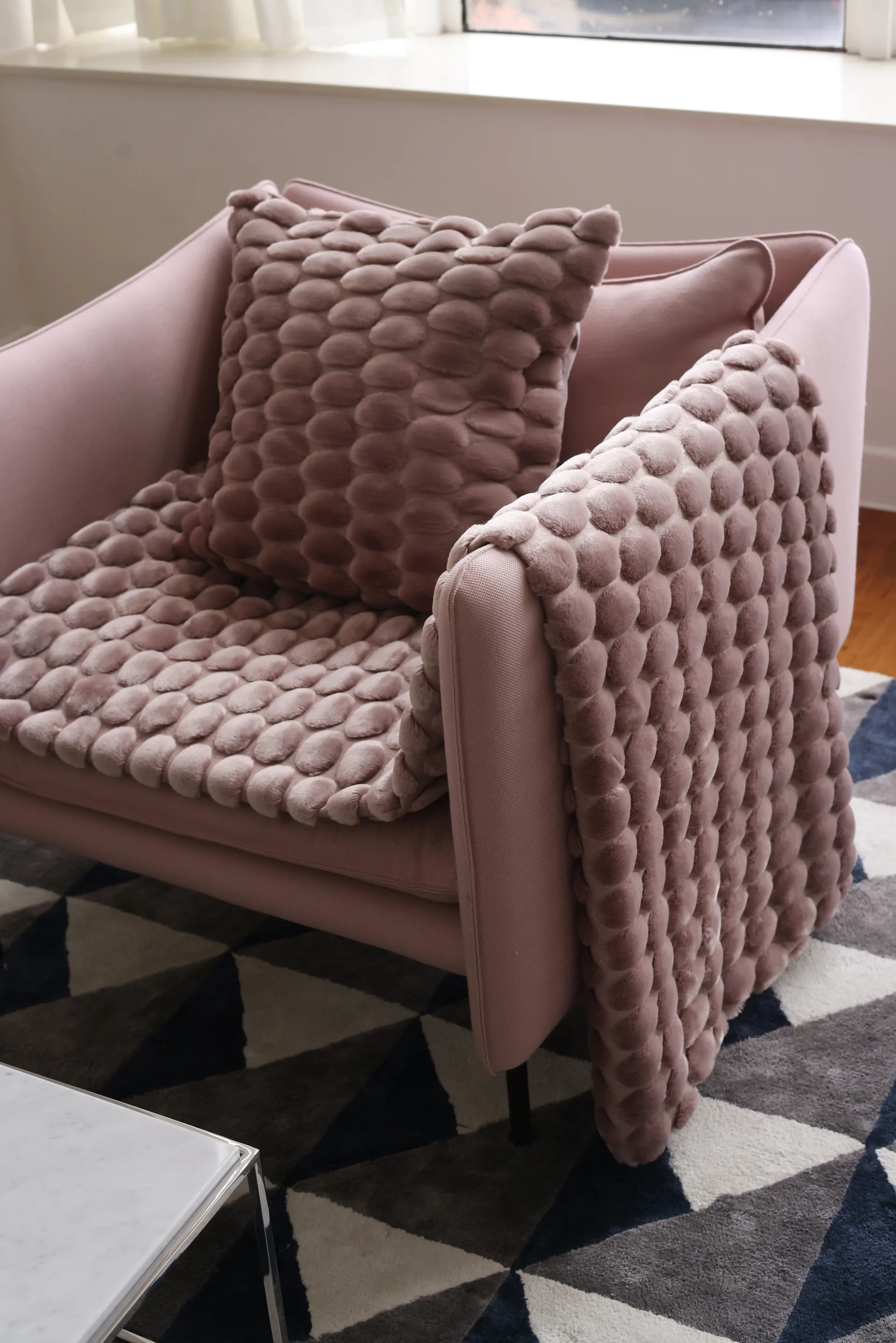 Egg Collection tæppe 130x170 cm, Lyserød Ceannis