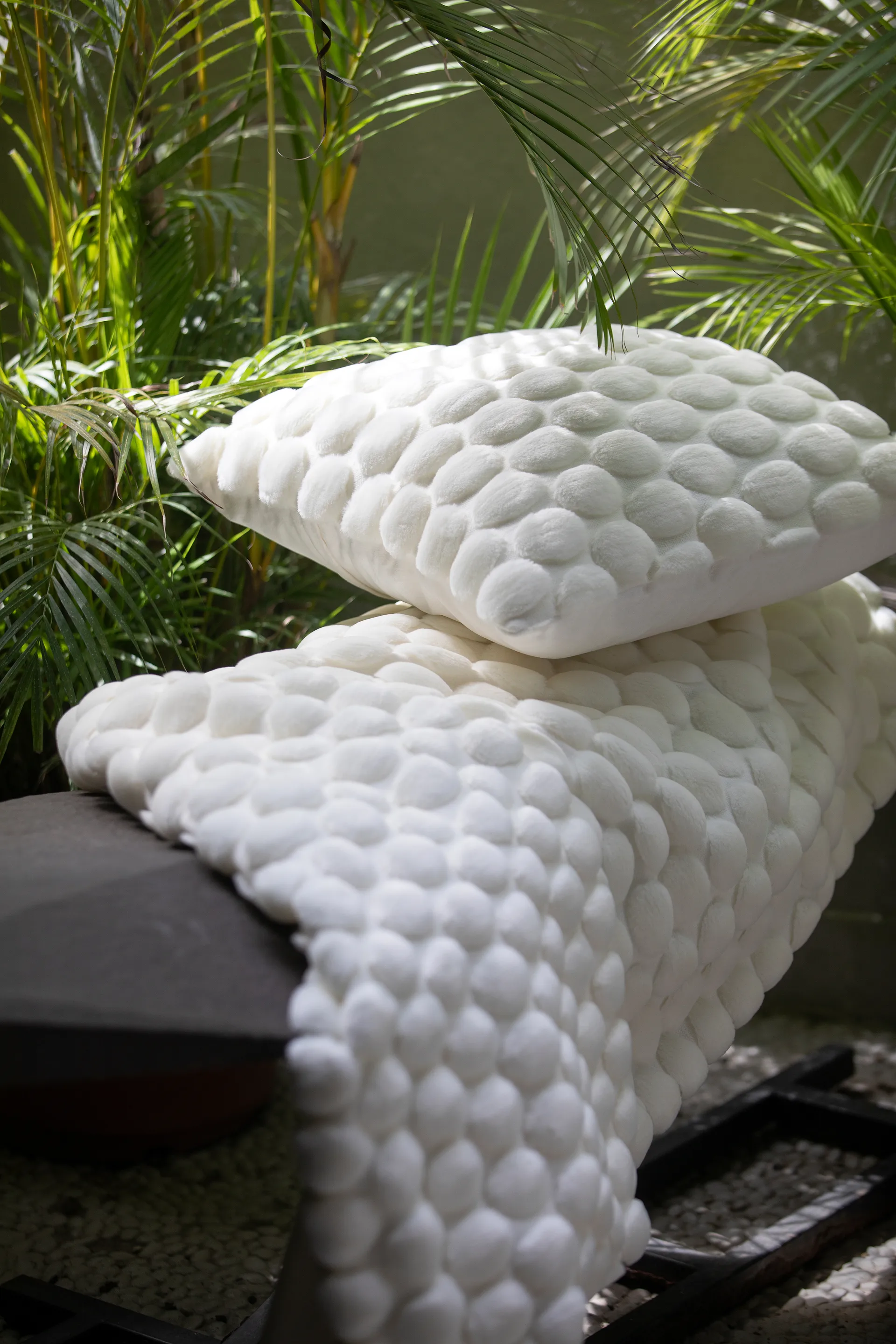 Egg Collection tæppe 170x130 cm, Hvid Ceannis