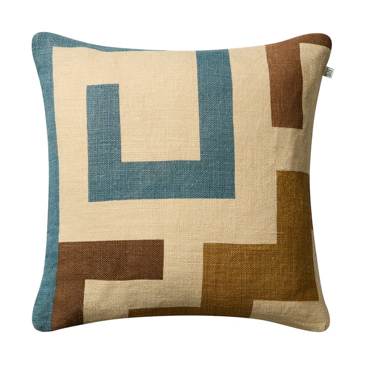 Aman pudebetræk 50x50 cm - Heaven blue-taupe-khaki - Chhatwal & Jonsson