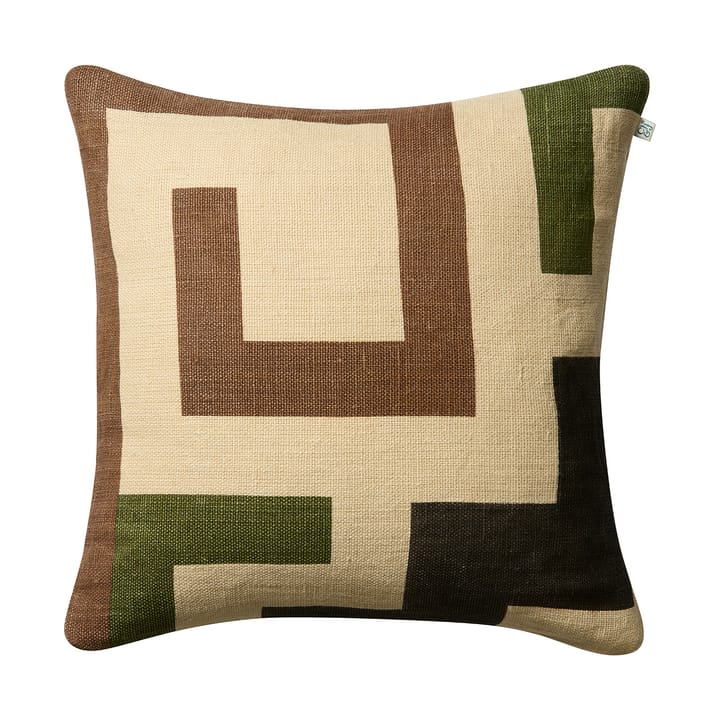 Aman pudebetræk 50x50 cm - Taupe-cactus green-brown - Chhatwal & Jonsson