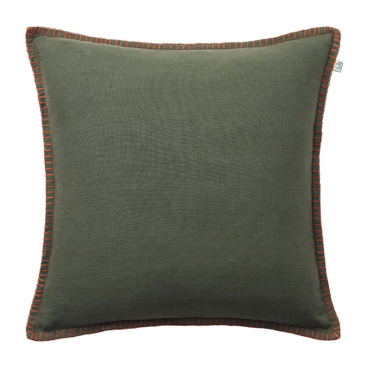 Arun pudebetræk 50x50 cm - Forest green/Terracotta - Chhatwal & Jonsson