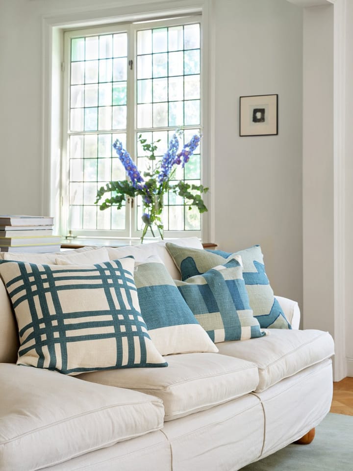 Benaras pudebetræk 40x60 cm, Heaven blue-aqua-palace blue Chhatwal & Jonsson