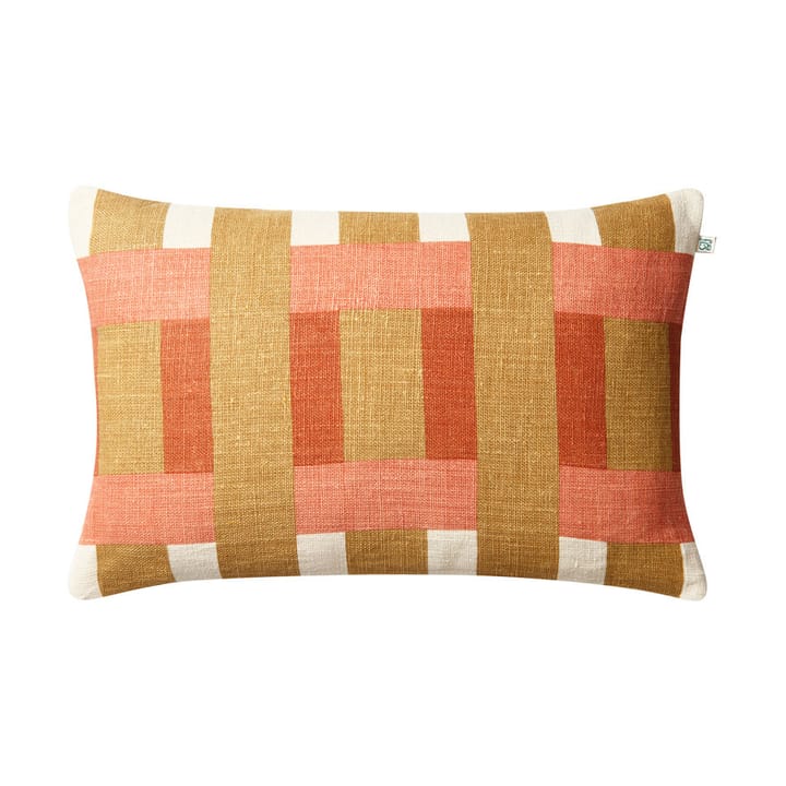 Benaras pudebetræk 40x60 cm - Khaki-rose-apricot orange - Chhatwal & Jonsson