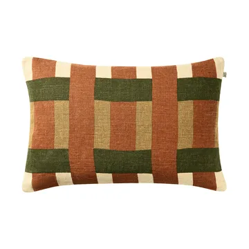 Benaras pudebetræk - Apricot Orange-Khaki-Cactus Green, 40x60 cm - Chhatwal & Jonsson