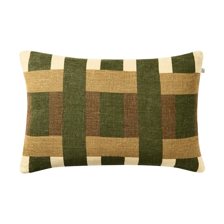 Benaras pudebetræk - Cactus Green-Taupe-Khaki, 40x60 cm - Chhatwal & Jonsson