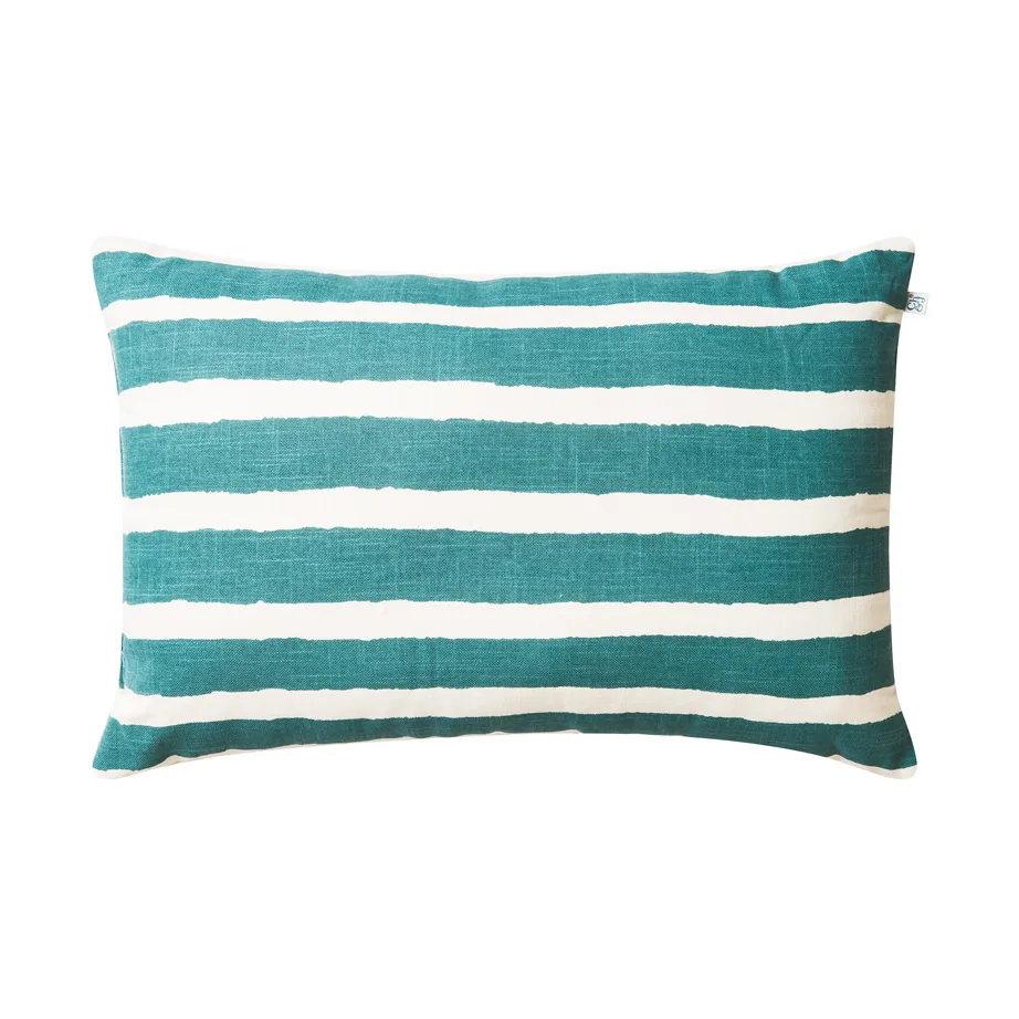 Block Stripe udendørspude 40x60 cm, Heaven blue-off white Chhatwal & Jonsson