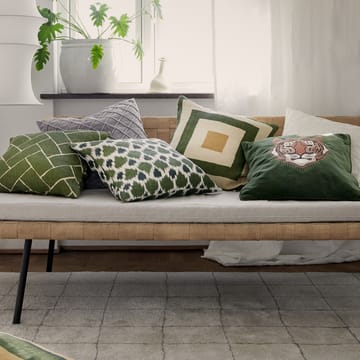 Broderet tiger – pudebetræk 50 x 50 cm - Cactus green - Chhatwal & Jonsson