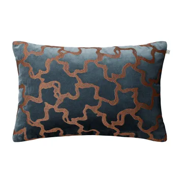 Chand pudebetræk 40x60 cm - Sea blue/Cognac - Chhatwal & Jonsson