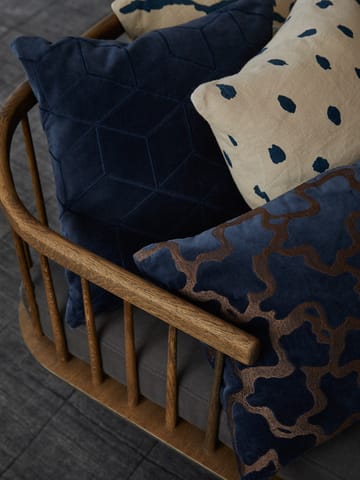 Chand pudebetræk 40x60 cm - Sea blue/Cognac - Chhatwal & Jonsson