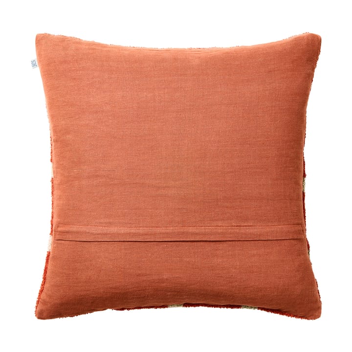 Check pudebetræk 50x50 cm, Apricot orange-aqua Chhatwal & Jonsson