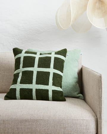 Check pudebetræk 50x50 cm - Cactus green-aqua - Chhatwal & Jonsson