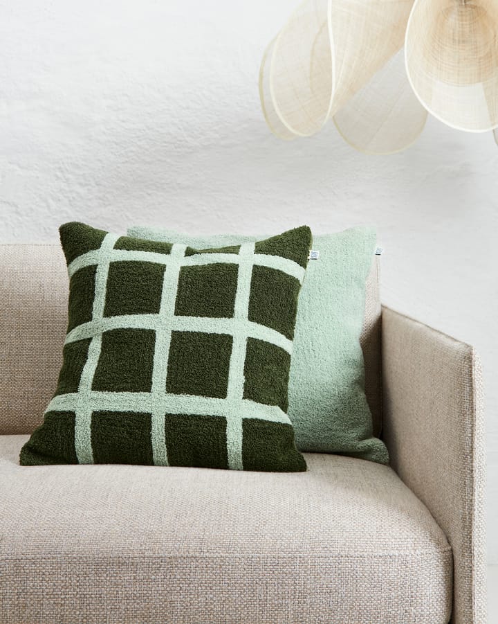 Check pudebetræk 50x50 cm, Cactus green-aqua Chhatwal & Jonsson