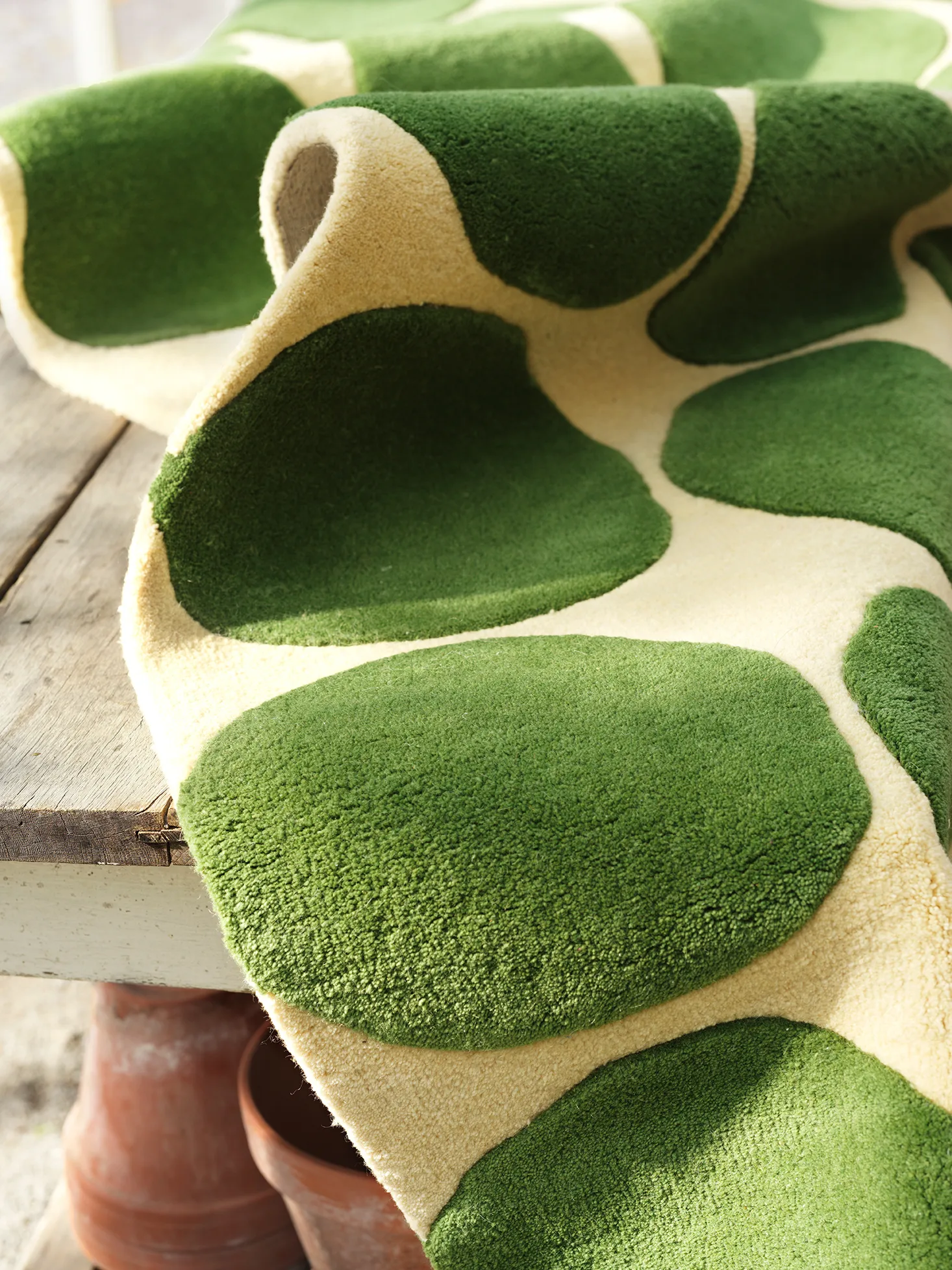 Dots tæppe, Khaki/Cactus green 230x320 cm Chhatwal & Jonsson