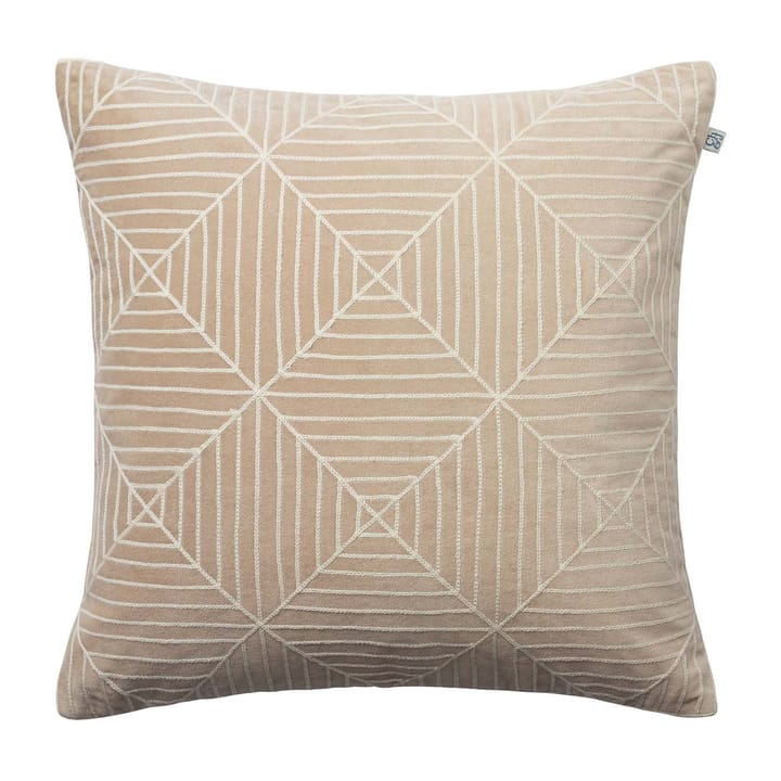 Embroidered Kulgam pudebetræk 50x50 cm - Tan/Offwhite - Chhatwal & Jonsson