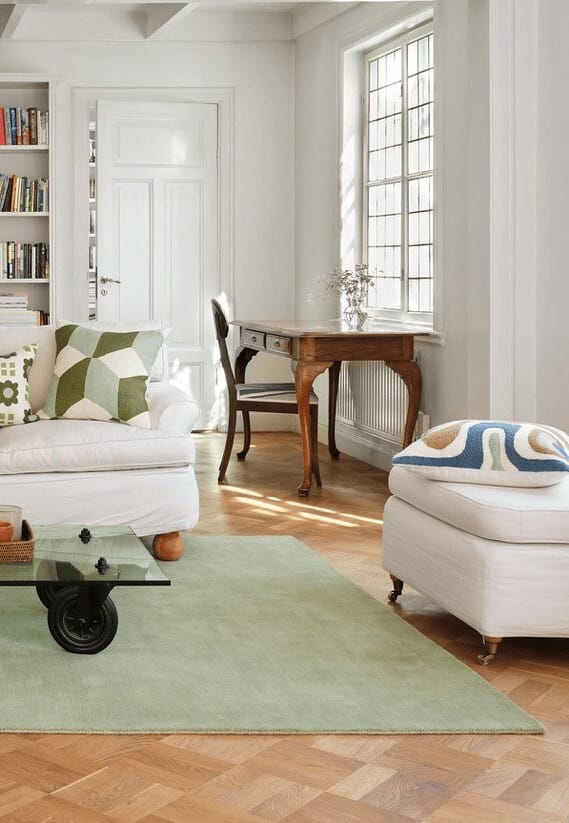 Godavari pudebetræk 50x50 cm, Heaven blue-aqua-sand-offwhite Chhatwal & Jonsson