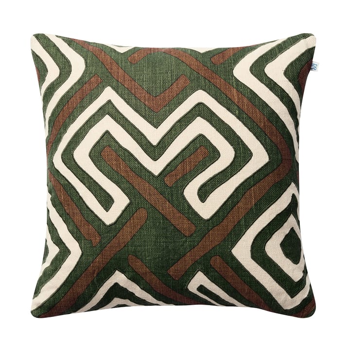 Gujarat pudebetræk 50x50 cm - Taupe/Cactus Green - Chhatwal & Jonsson