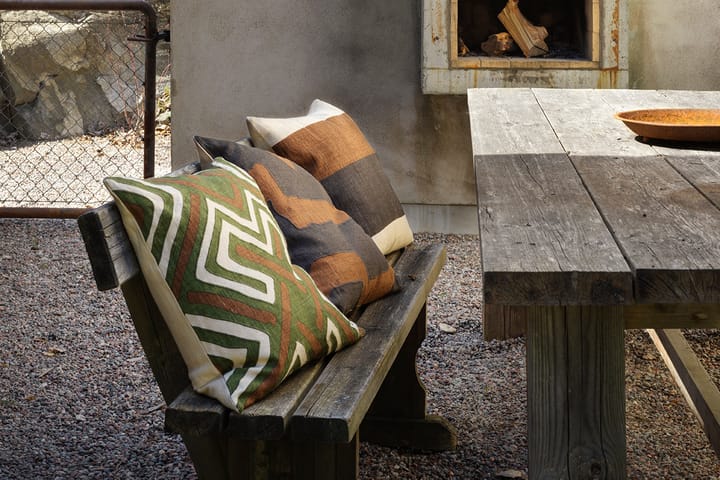 Gujarat pudebetræk 50x50 cm, Taupe/Cactus Green Chhatwal & Jonsson