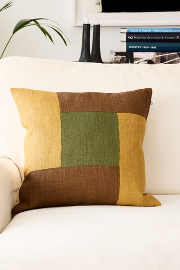 Halo pudebetræk 50x50 cm - Taupe/Spicy Yellow/Cactus Green - Chhatwal & Jonsson