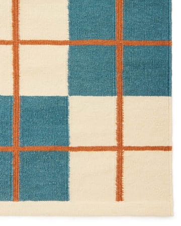 Haveli tæppe 230x320 cm - Heaven blue-light khaki-rust - Chhatwal & Jonsson