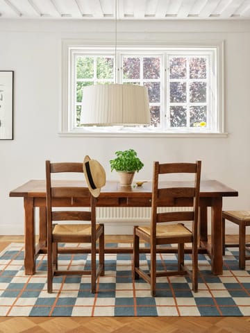 Haveli tæppe 230x320 cm - Heaven blue-light khaki-rust - Chhatwal & Jonsson