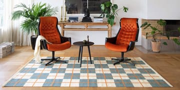 Haveli tæppe 230x320 cm - Heaven blue-light khaki-rust - Chhatwal & Jonsson