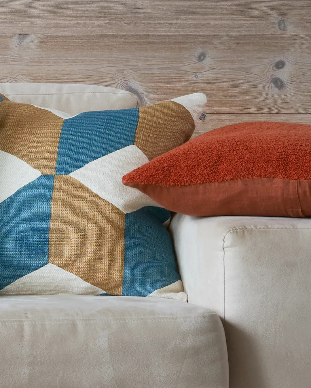 Hawa pudebetræk 50x50 cm, Heaven Blue/Khaki Chhatwal & Jonsson