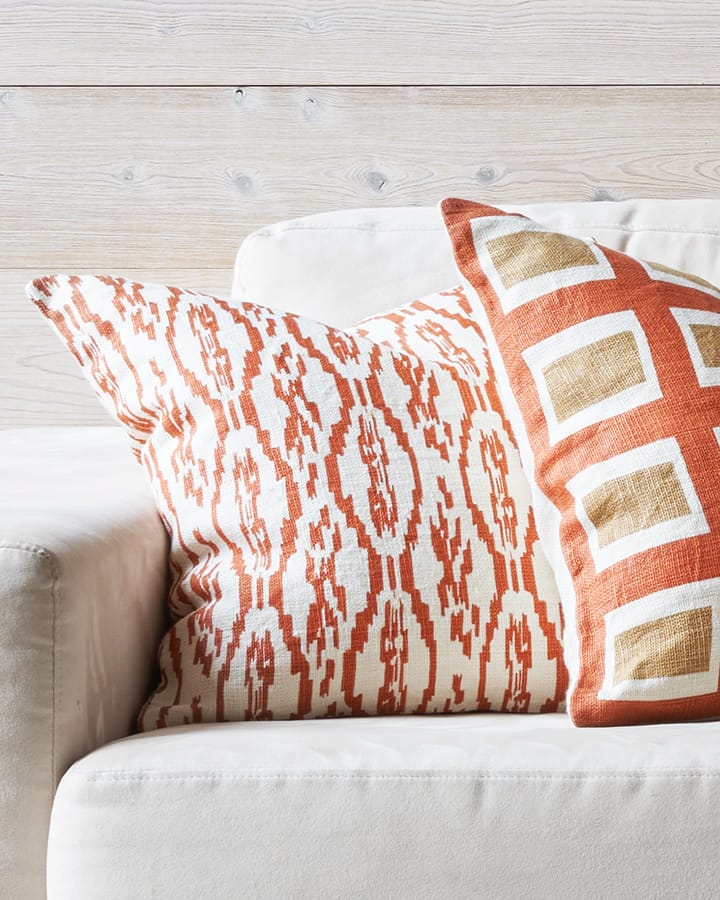 Hira pudebetræk 50x50 cm, Apricot Orange/Khaki Chhatwal & Jonsson