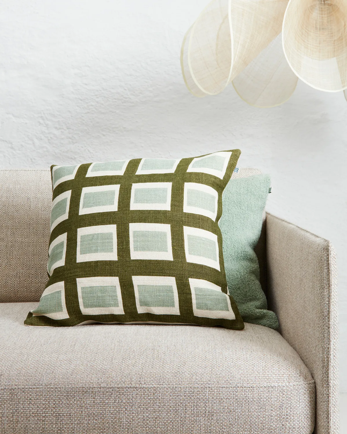 Hira pudebetræk 50x50 cm, Cactus Green/Aqua Chhatwal & Jonsson