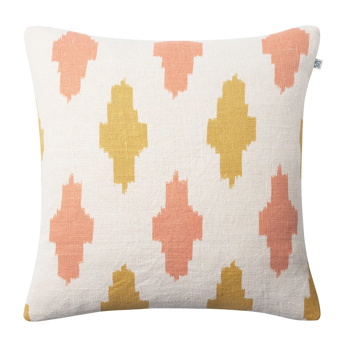 Ikat Agra pudebetræk 50x50 cm, Rose/Spicy yellow Chhatwal & Jonsson