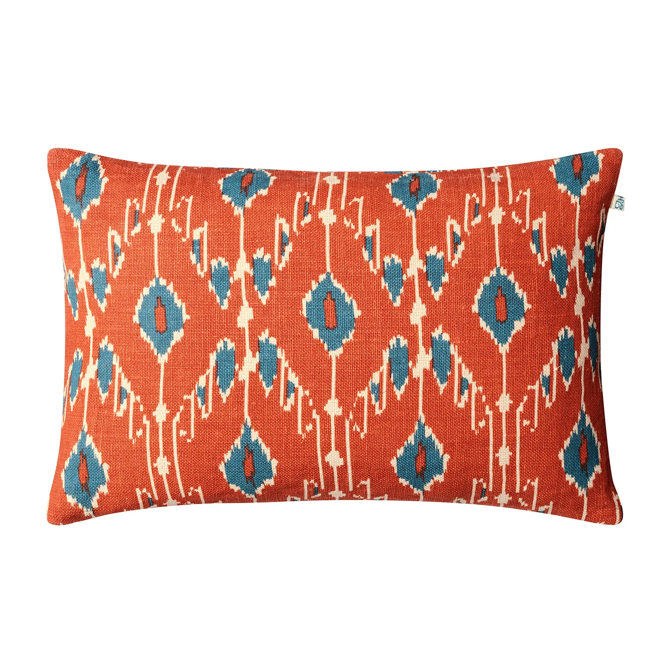 Ikat Goa pudebetræk 60x40 cm, Apricot orange/Heaven blue Chhatwal & Jonsson