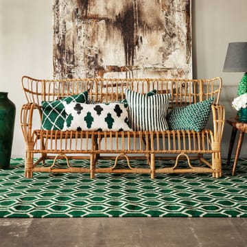 Ikat Kerela pudebetræk 50 x 50 cm - Grøn/hvid - Chhatwal & Jonsson