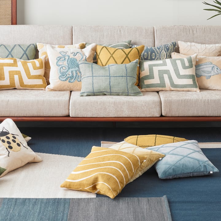 Ikat Madras pudebetræk 50x50 cm, Heaven blue/Aqua Chhatwal & Jonsson