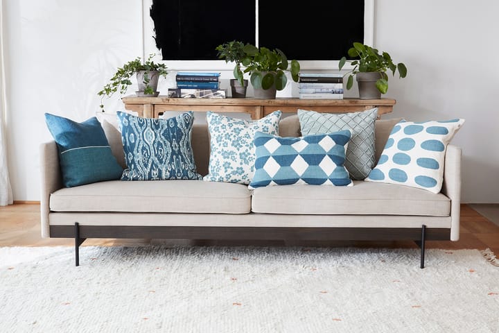 Ikat Madras pudebetræk 50x50 cm, Palace blue/Heaven blue Chhatwal & Jonsson