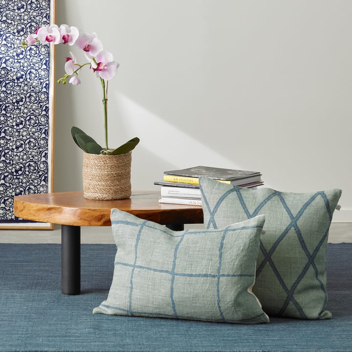 Ikat Orissa pudebetræk 50 x 50 cm, Aqua/Heaven blue Chhatwal & Jonsson